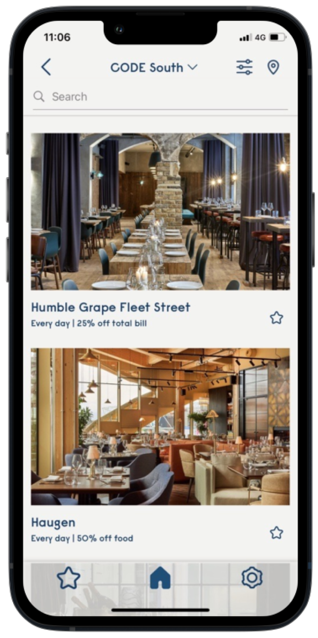 feature hospitality app mockcup